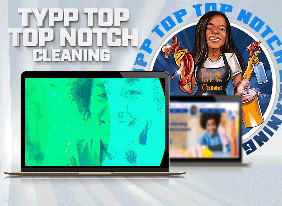 a responsive mockup on our client 'Typp Top Top Notch Cleaning'